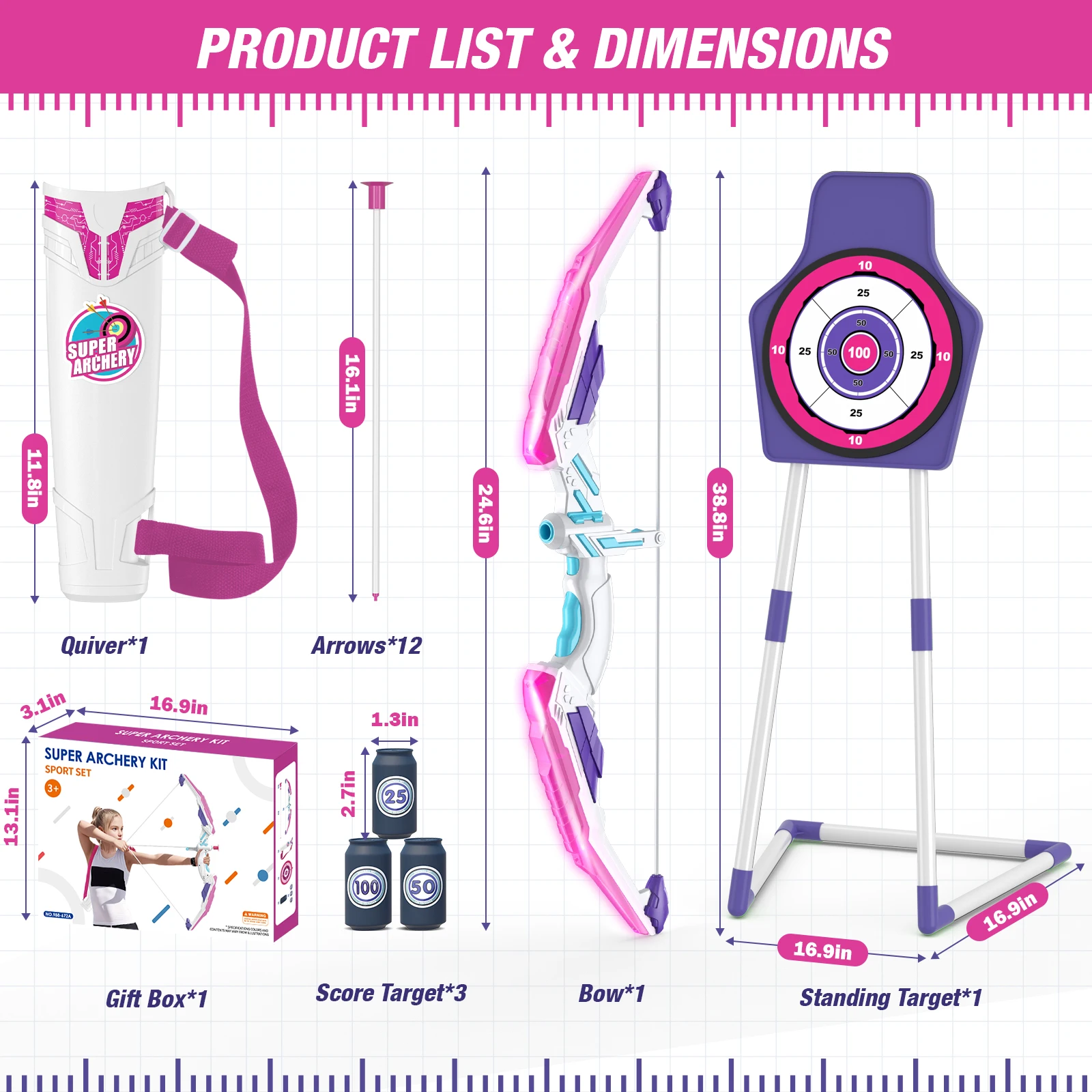 Набор для стрельбы из лука 3-8 – обзор и цена Kids Outdoor Archery Set