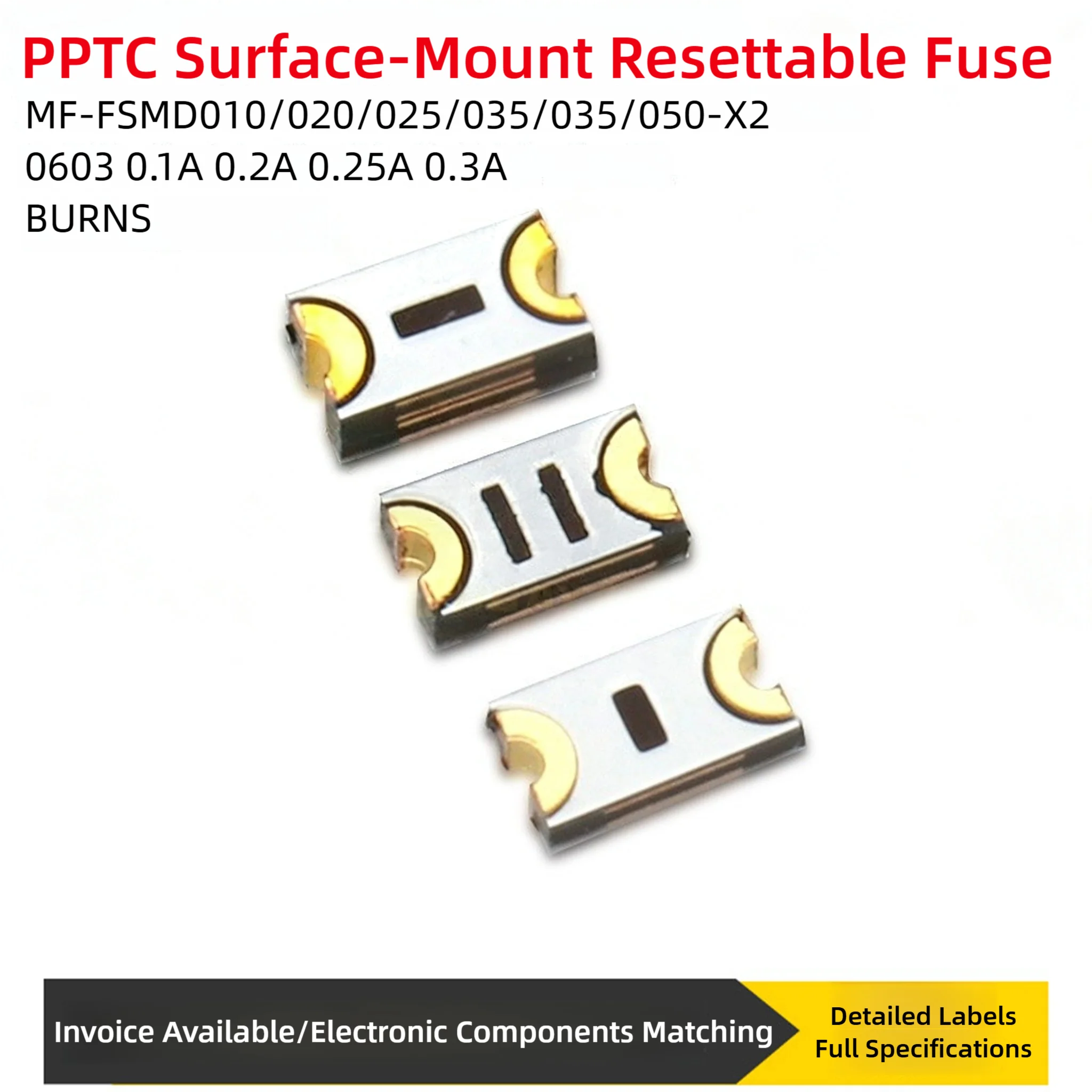0603PPTC Surface Mount Self-Resetting Fuse MF-FSMF010 025 035 050X-2 0.5A Burns Quality Guaranteed