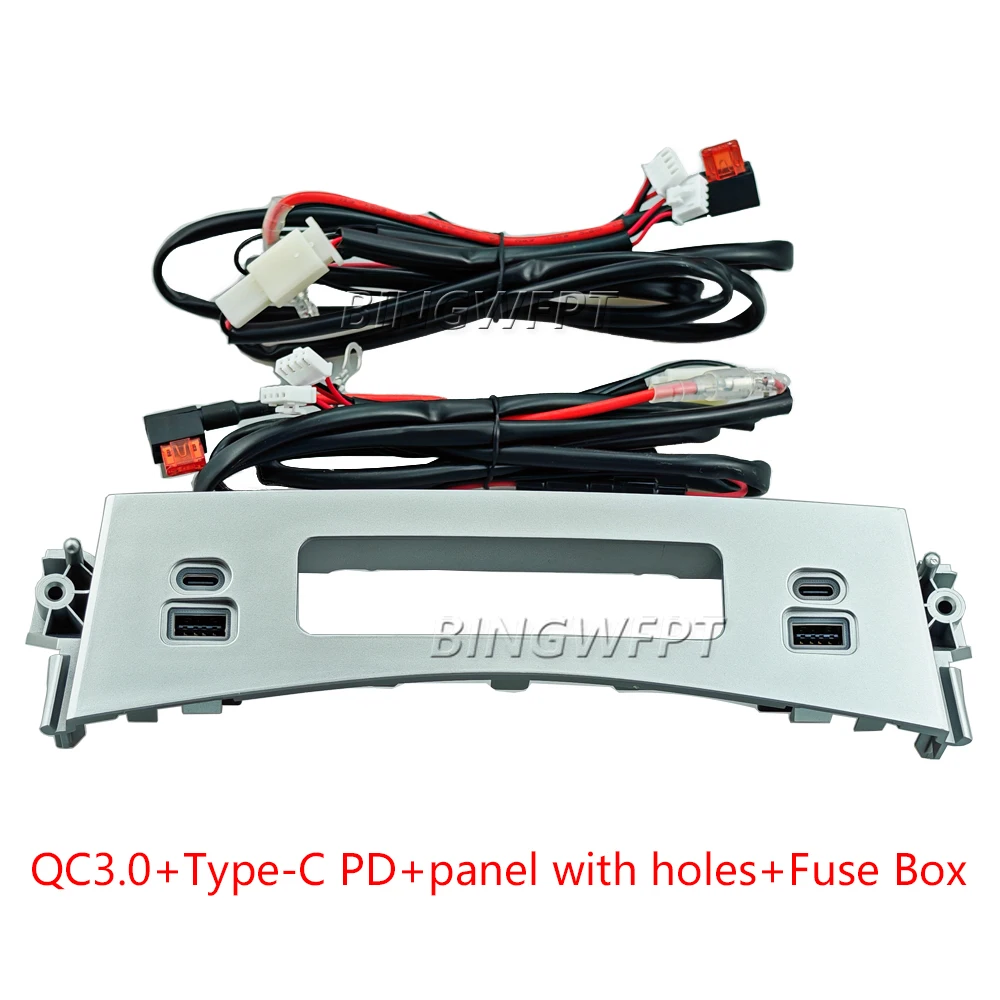 Auto Phone Fast Charging Adapter Car Charger QC3.0 And Type C PD USB Interface Socket Switch For Toyota Corolla E150 2010-2013 view 5