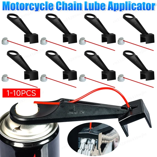 Imagen 1 del producto Aplicador de lubricante para cadena de motocicleta, accesorio limpiador de cadena de cera sin desorden, engrasador de cadena de motocicleta, engranaje de pulverización, 1-10 Uds.