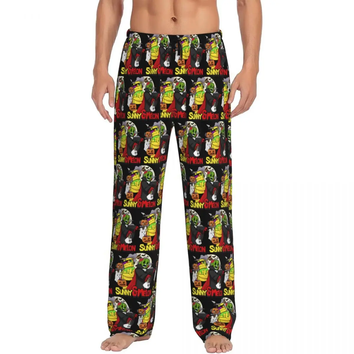 

Custom Sunny And Melon Pajama Pants Men Sleepwear Sleep Lounge Bottoms with Pockets