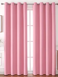 1pc Solid Color Polyester Curtain, 100% Blackout Curtains,  Curtains for Kitchen, Dining, Living Room, Bedroom