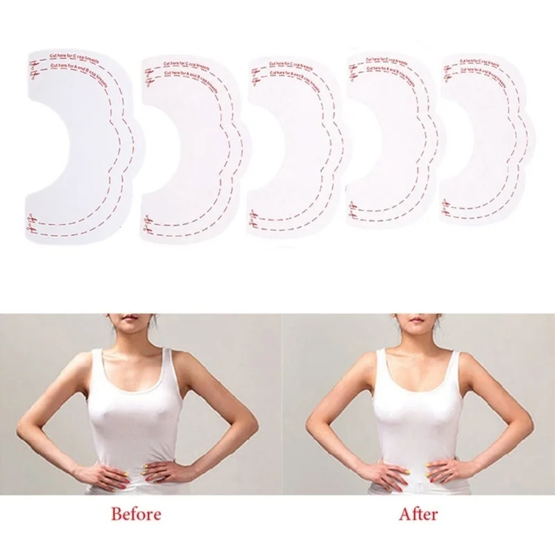 New 10pcs/Set Instant Breast Lift Bra Invisible Tape Push Up Boob Uplift Shape Enhancers Suitable Lady Chest Patch Bra Supplies