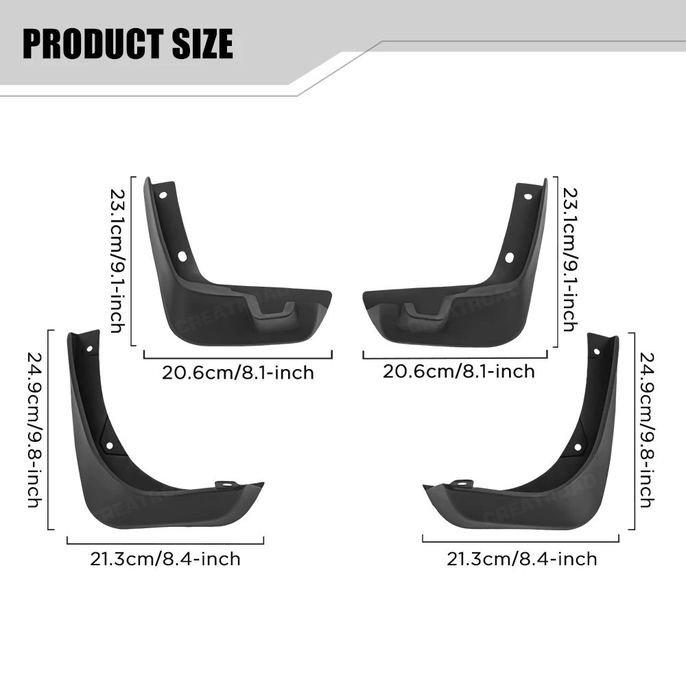 Custom Fit 4PCS Mud Flaps for Nissan Micra/March K13 2010 2011 2012 2013 No Drilling Splash Guards Car Fender Accessories