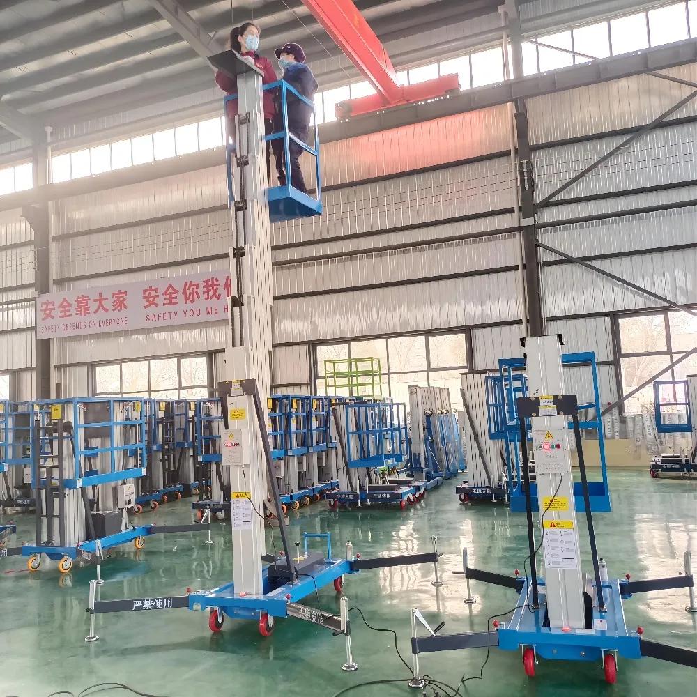 Single Column Aluminum Alloy Lift 4 10m Simple Aerial Work Platform Indoor Lift for Warehouse Maintenance