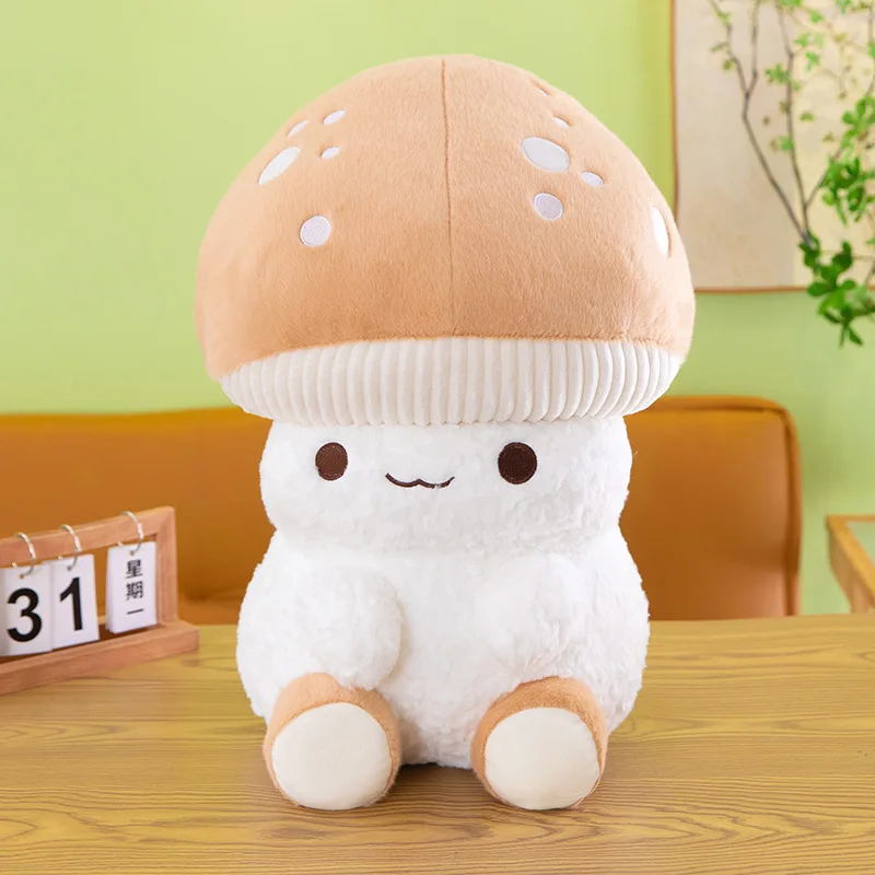 Mushroom Man Plush Toy Shiitake Mushroom Doll Doll Cartoon Game Theme Toy Home Pillow Decoration for Children Birthday Gifts