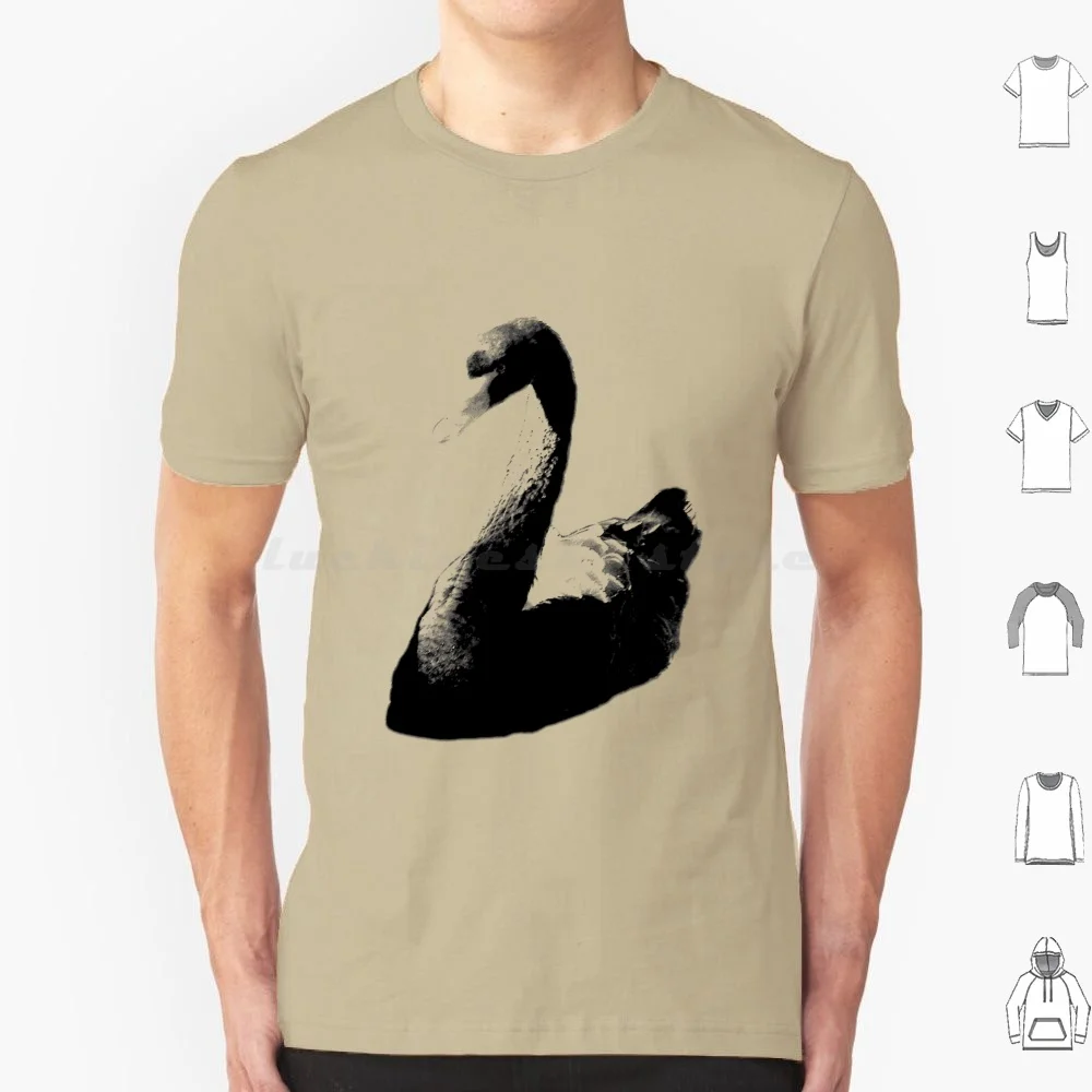 Goose Swimming. Digital Wildlife Engraving Image T Shirt Big Size 100% Cotton Goose Picture Goose Image Goose Drawing Goose