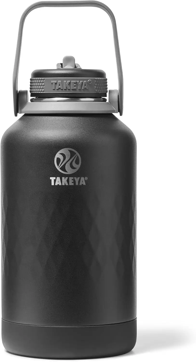 

64 oz Triple-Insulated Stainless Steel Water Bottle with Straw Lid – Leakproof, Sweatproof, Keeps Drinks Cold 36 Hrs, Hot 14 Hrs