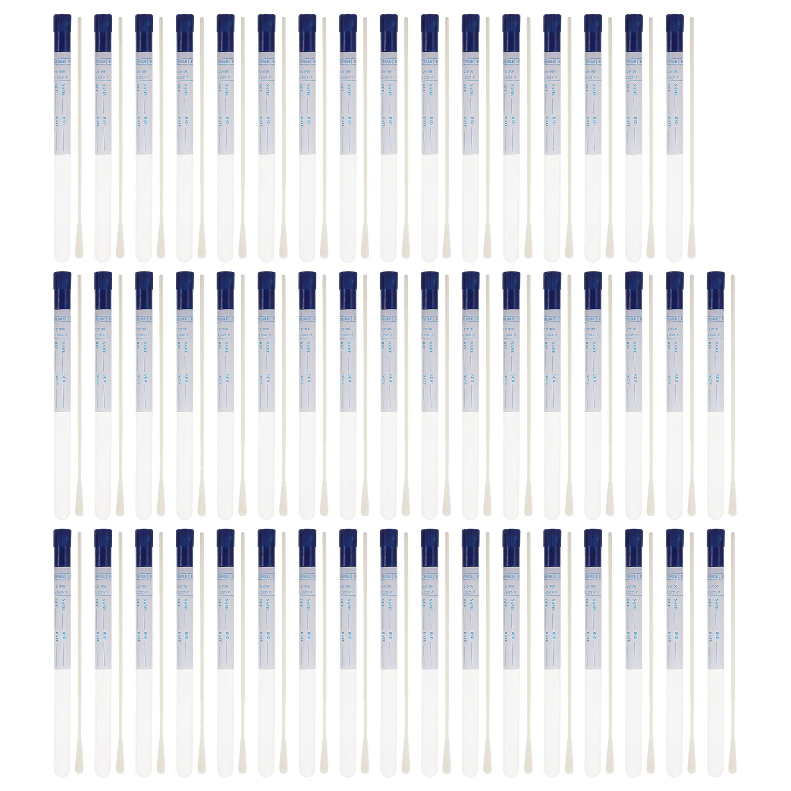 50 Sets Sampling Swab Hospital Throat Swabs Portable Oral Plastic Professional