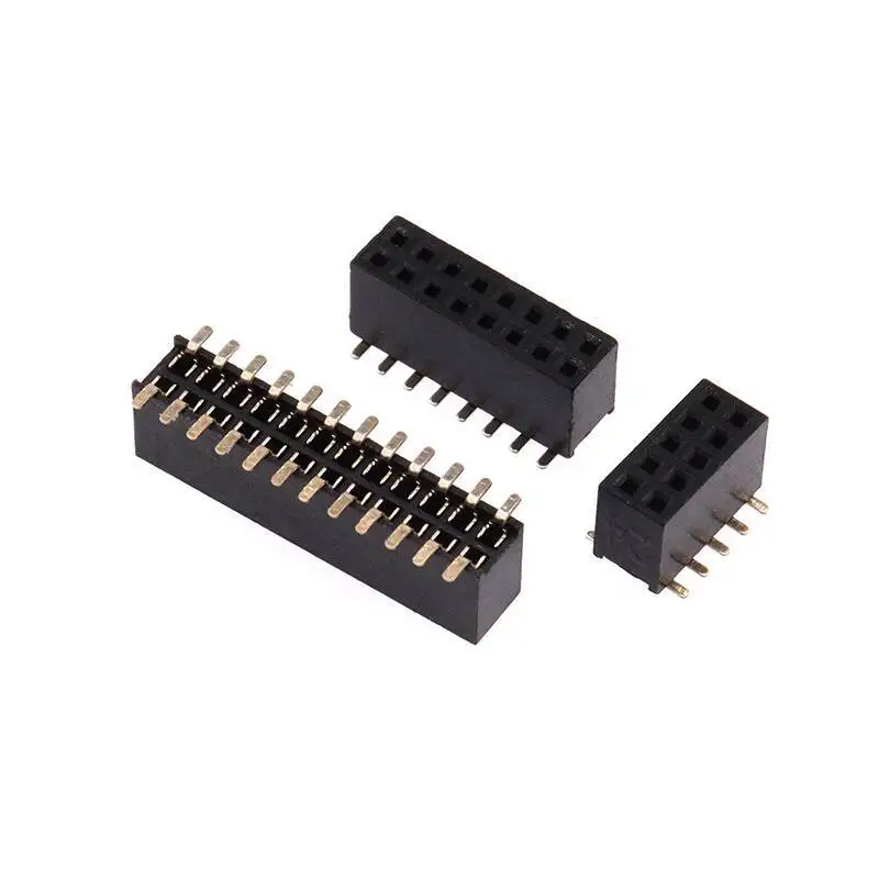 1~5~10 Stück Doppelreihiger Vertikaler SMD-Steckverbinder 1,27 mm Rastermaß Buchsenleiste 2*3/4/5/6/8/10/12/15/20/40P – Detail 2