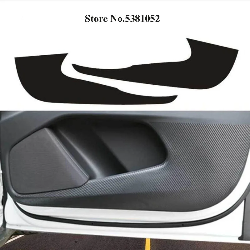 For Tesla Model X Car Sticker Carbon Fiber Door Protector Mats Anti-scratch For Tesla Model S Car Accessories