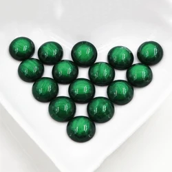New Fashion 40pcs 12mm Green Colors Stylish Brushed Style Flat back Resin Cabochons Cameo-V5-06
