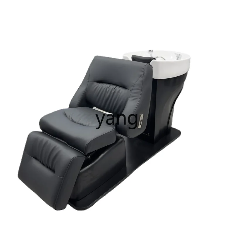 

Yjq Electric Adjustable Barber Shop Shampoo Chair High-End Ceramic Basin Half Lying Flushing Bed Fashion Shop