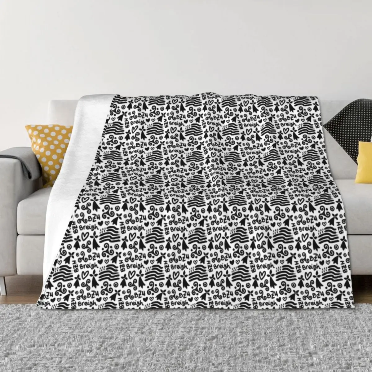 

Breizh symbols pattern Throw Blanket Weighted Soft Designers Comforter Blankets