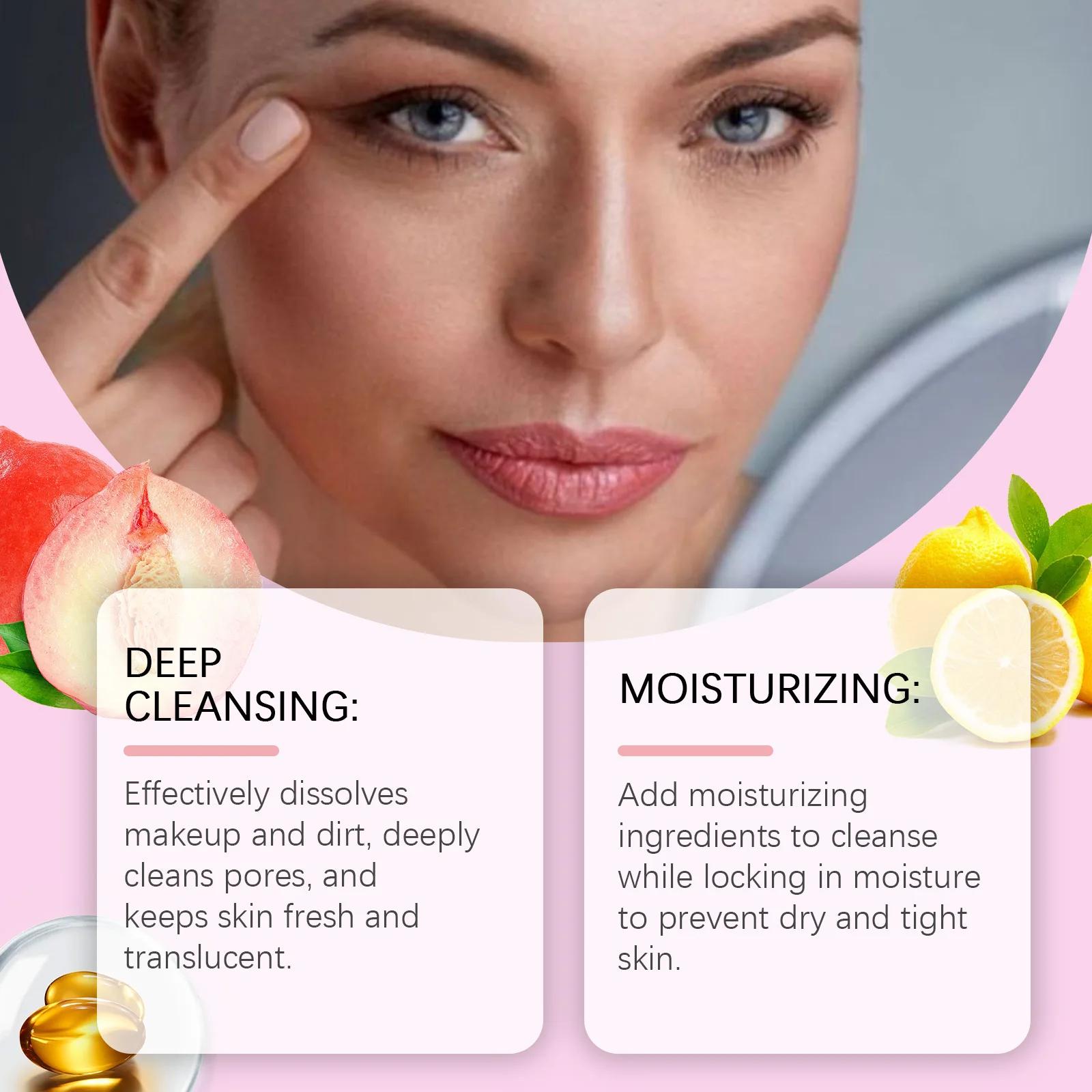 イールホープ ピーチ メイク落としクリーム 洗顔 日焼け止め除去 敏感肌用 クレンザー 保湿 フェイシャルクレンジングクリーム