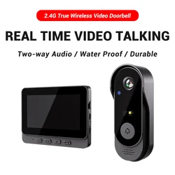 video doorbell with 4.3 inch monitor, IP66 water proof, TF card supported, local storage, auto capture, auto recording