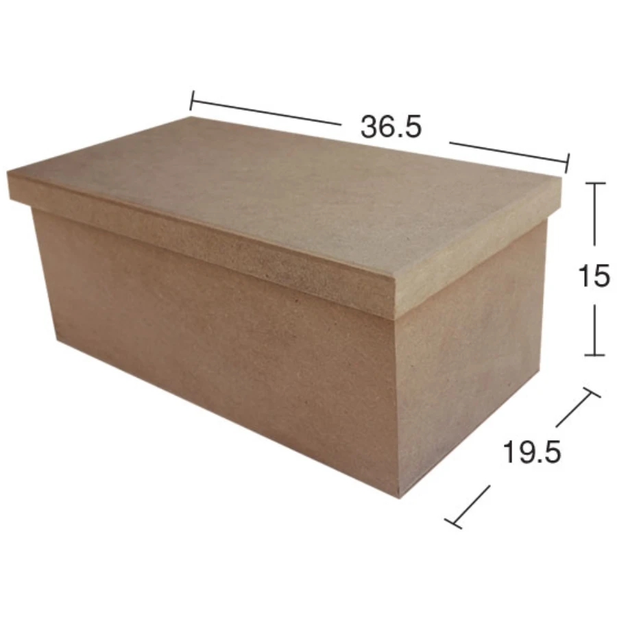 KU344 large shoe box, raw wooden Mdf box