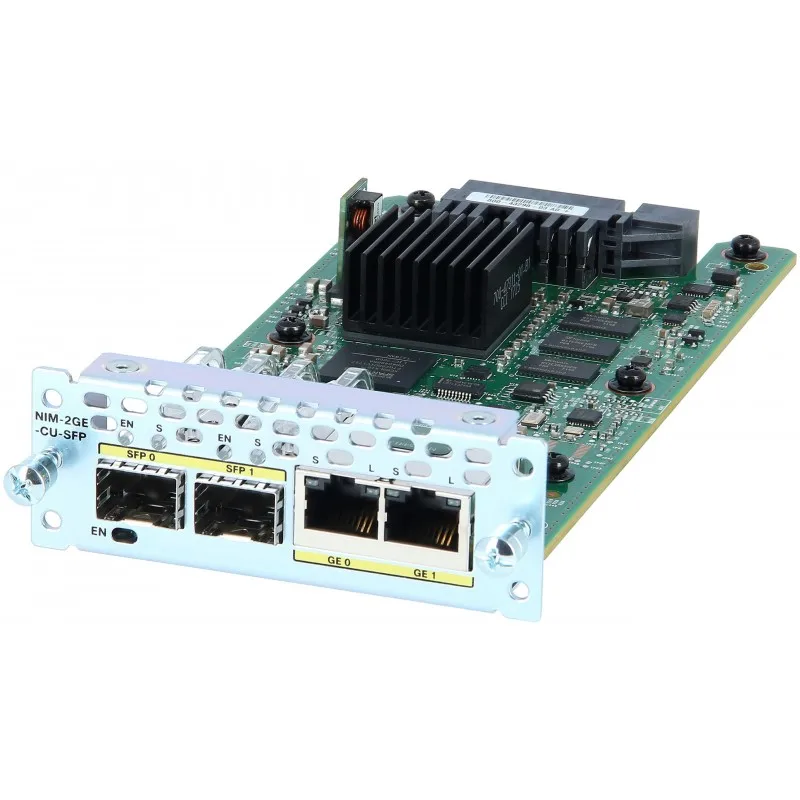 NIM-2GE-CU-SFP= 2-port GE WAN NIM, dual-mode RJ45 & SFP.   NIM-2GE-CU-SFP=