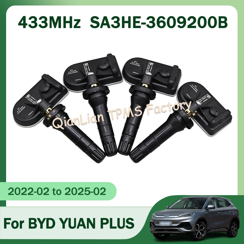 

SA3HE-3609200B 1/4pcs 433MHz Tire Pressure Monitoring System TPMS For BYD YUAN PLUS Destroyer E6 Frigate 07 Han DM-i Qin Song