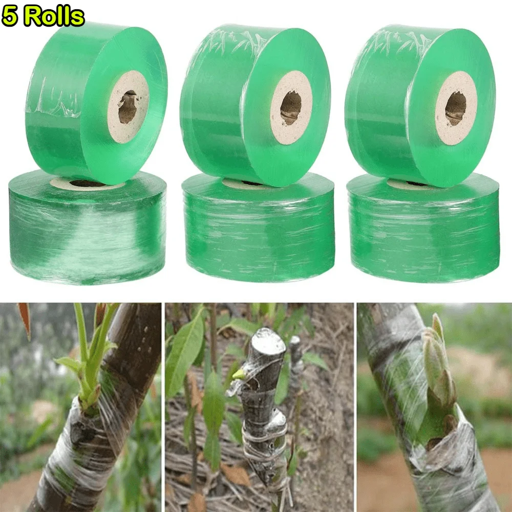 5 Rolls Garden Nursery Grafting Tape Stretchable Gardening Tape For Plants Fruit Trees