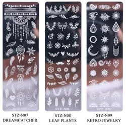Butterfly Flower Geometry Nail Stamping Plates Animal Leaves DIY Image Stencil for Nails Polish Printing Templates Tools KUI2.4