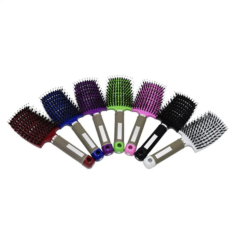 Brosse à cheveux de barbier domestique pour filles, peigne de massage du cuir chevelu, support pour femmes, brosse à cheveux bouclés pour salon de coiffure, outil de coiffure