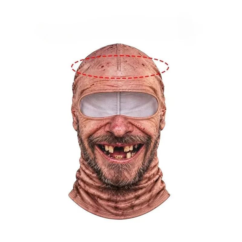 Fun 3D Face Balaclava Full Face Visor Balaclava Motorcycle Riding Ski Mask Outdoor Thermal Balaclava