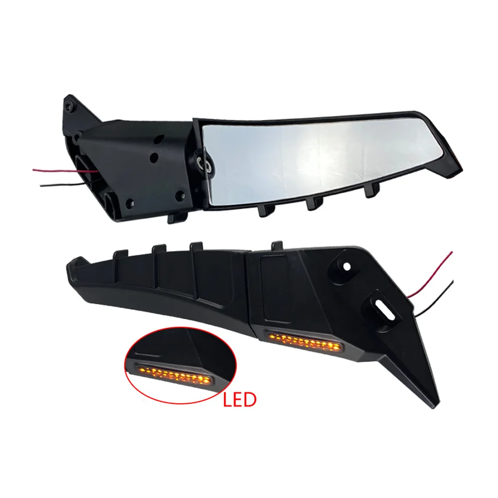 

motorcycles accessories motorcycle Wing Rearview Mirror Adjustable Rotating Side MirrorLED YAMAH GSR RACE 600