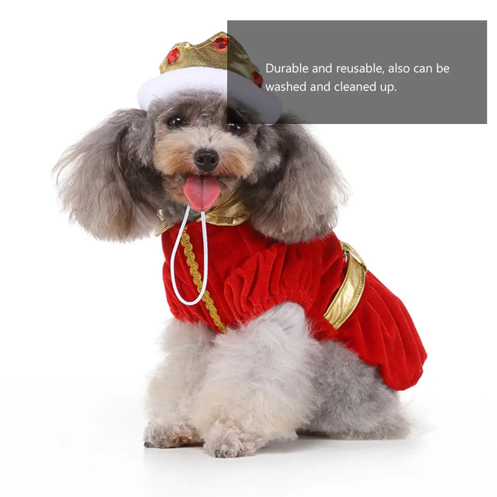 

Pet Costume for Small Dogs Halloween Clothes Red Color Adjustable Size Funny Apparel Dog Coat Mini Pet Supplies