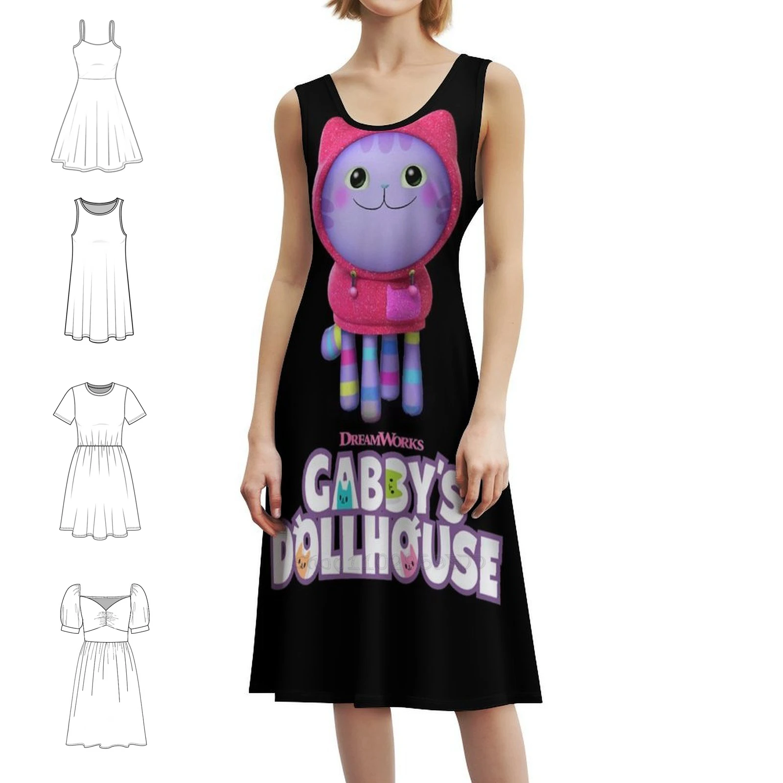 

Gabby Dj Catnip сексуальное платье для отпуска для женщин, мини-платье для пляжной вечеринки, дня рождения, детский кукольный домик, платье Gabby Gabbys для кукольного домика