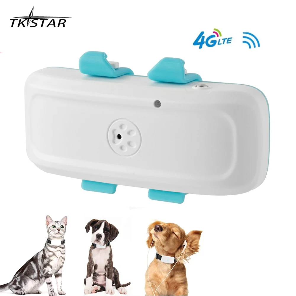 TK911pro TKSTAR 4G GPS Tracker Pet GPRS Locator Best Mini Pets Tracking Device for Dog Cat with Free Web APP Waterproof IP67