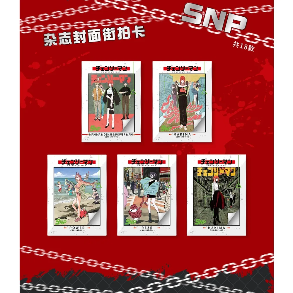 Populaire Anime Chainsaw Man Collectiekaarten Prachtige karakters Hot Blooded Cool Battle Cards Jongens Meisjes Favoriete geschenken Speelgoed