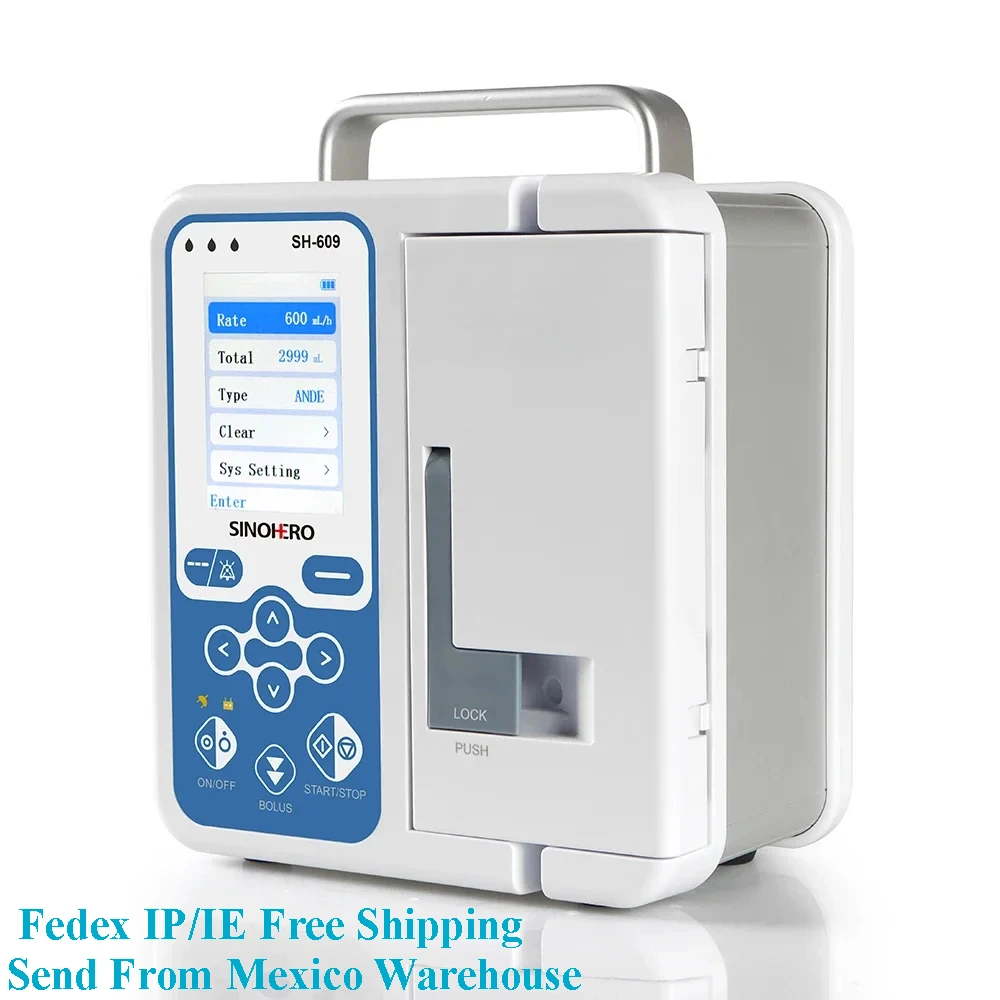 Portable Medical Infusion Pump Electronic LCD Real Time Rechargable High-accuracy Volumetric Digital Infusion Pump Device