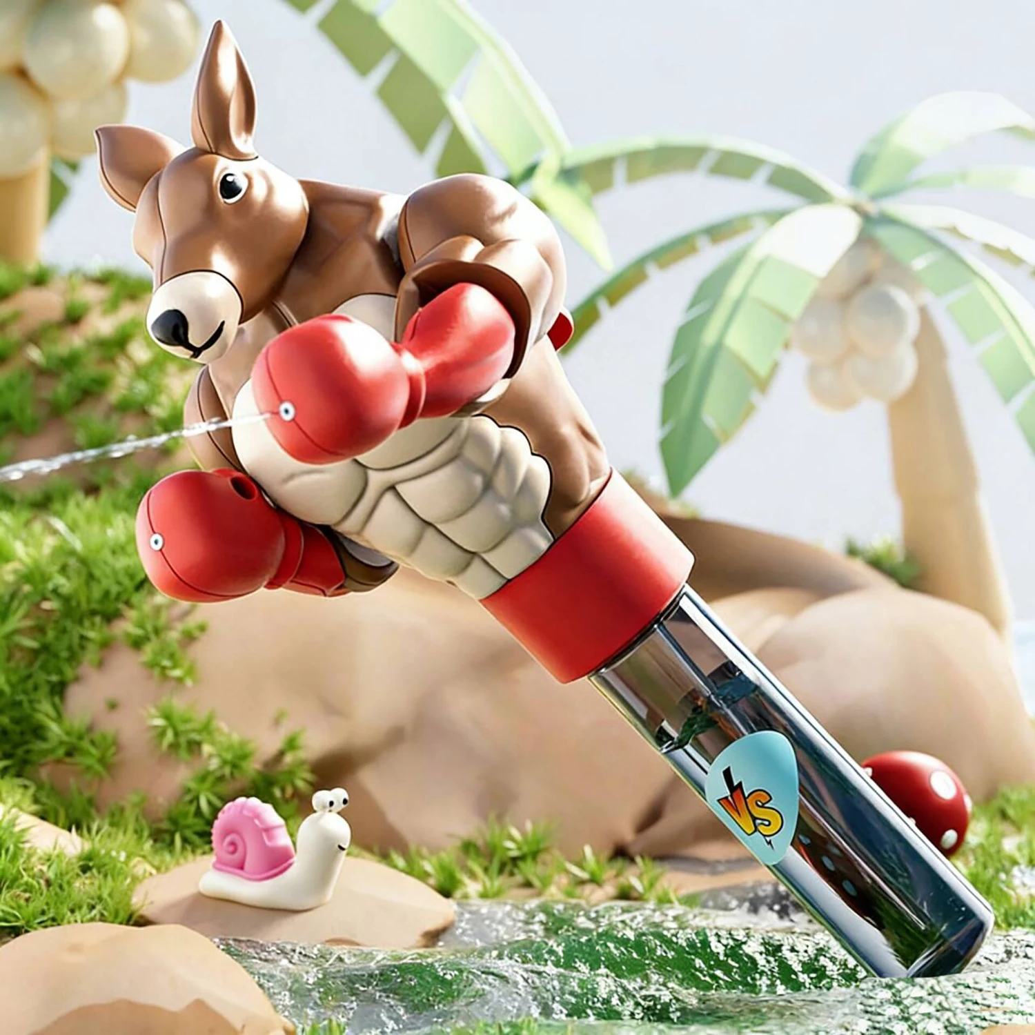 

Boxing kangaroo water gun toy funny kangaroo sprays water left and right punches children's toy kangaroo water gun