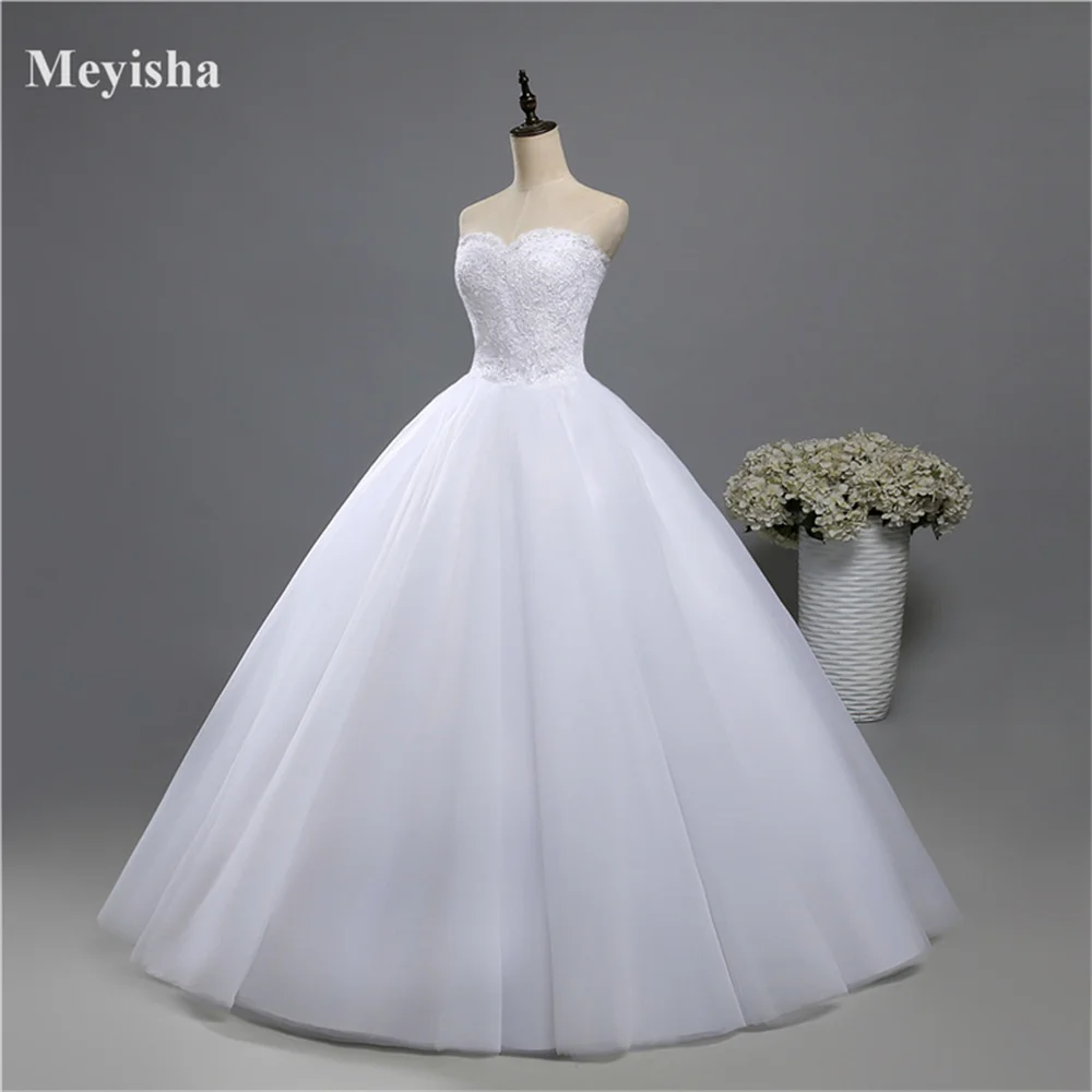 ZJ9022 Bride Dress 2026 Lace Applique Sweetheart Vestidos De Noiva Sexy Ball Gown Wedding Dresses for Brides Robe De Mariée