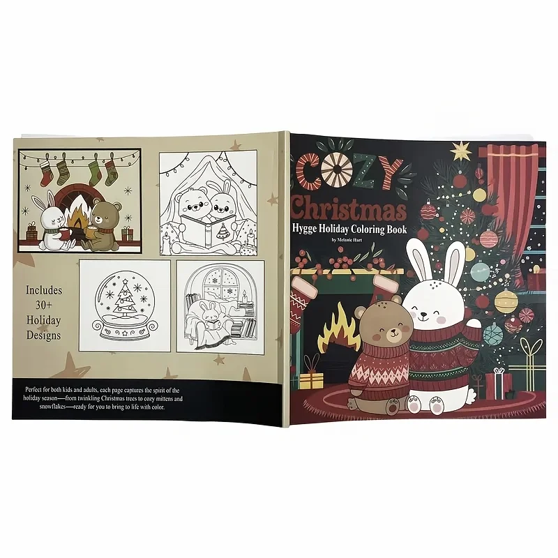 كتاب تلوين مريح لعيد الميلاد يتميز بمخلوقات كرتونية رائعة للبالغين والمراهقين، كتاب رسم للاسترخاء والمرح #3