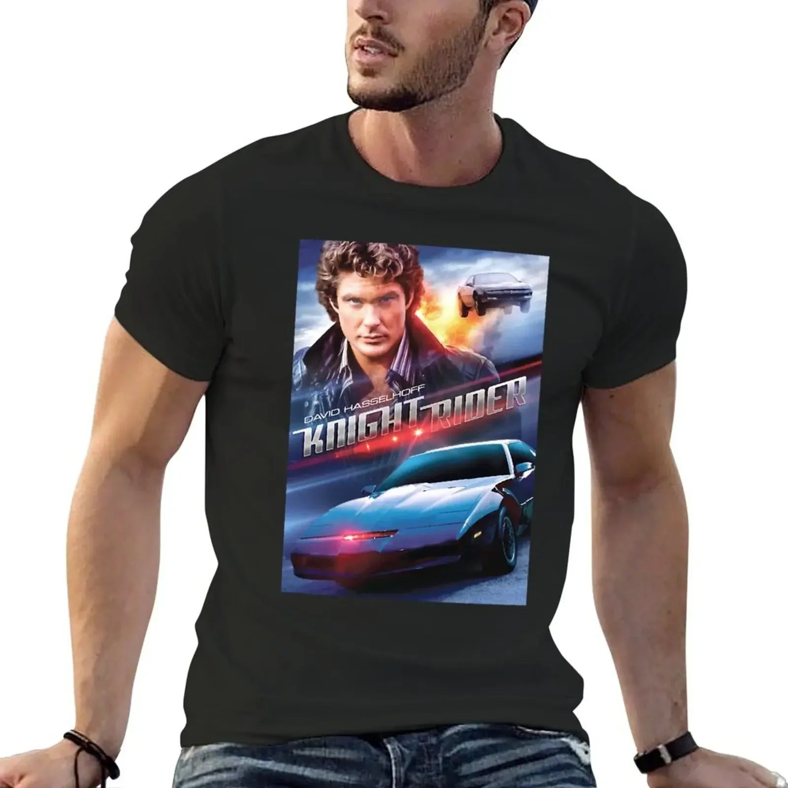 THE FANTASTIC CAR - KNIGHT RIDER T-Shirt customizeds cotton graphic tees sweat shirts, men