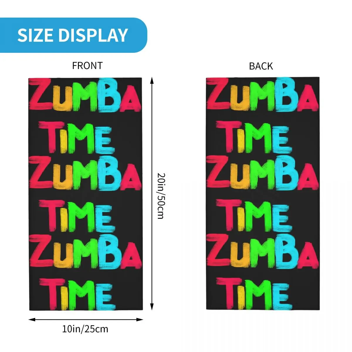 Custom Z-zumbas Dance Time Bandana Neck Warmer Men Women Winter Hiking Ski Scarf Gaiter Face Cover