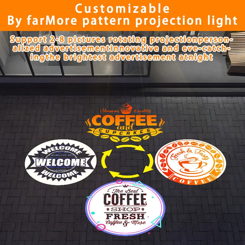 STLF Custom Logo 4-Gobo Carousel LED Wall Projection Outdoor Waterproof IP67 Bright HD Advertising Lights Aluminum Telecontrolle