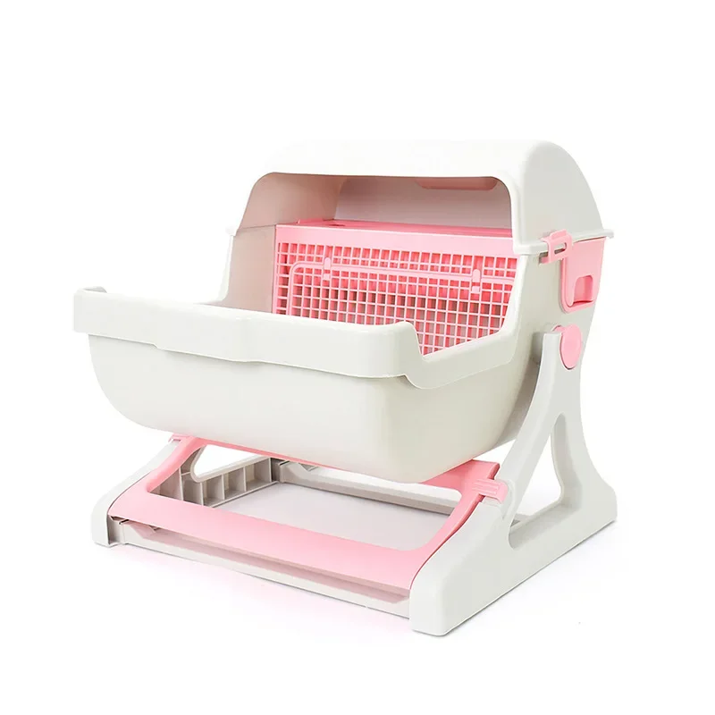 Semi-automatic cat litter box, splash-proof oversized, cat toilet