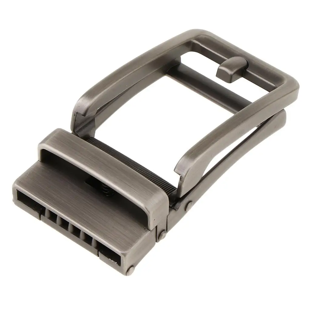 الرجال سبيكة حزام السقاطة التلقائي الشريحة مشبك استبدال رمادي فاتح أسود #6