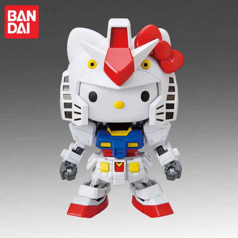 

In Stock Bandai Original Hello Kitty Gundam Gundam Action Figure Model Doll Brand New Boxed Anime Characters Toys Model Garage