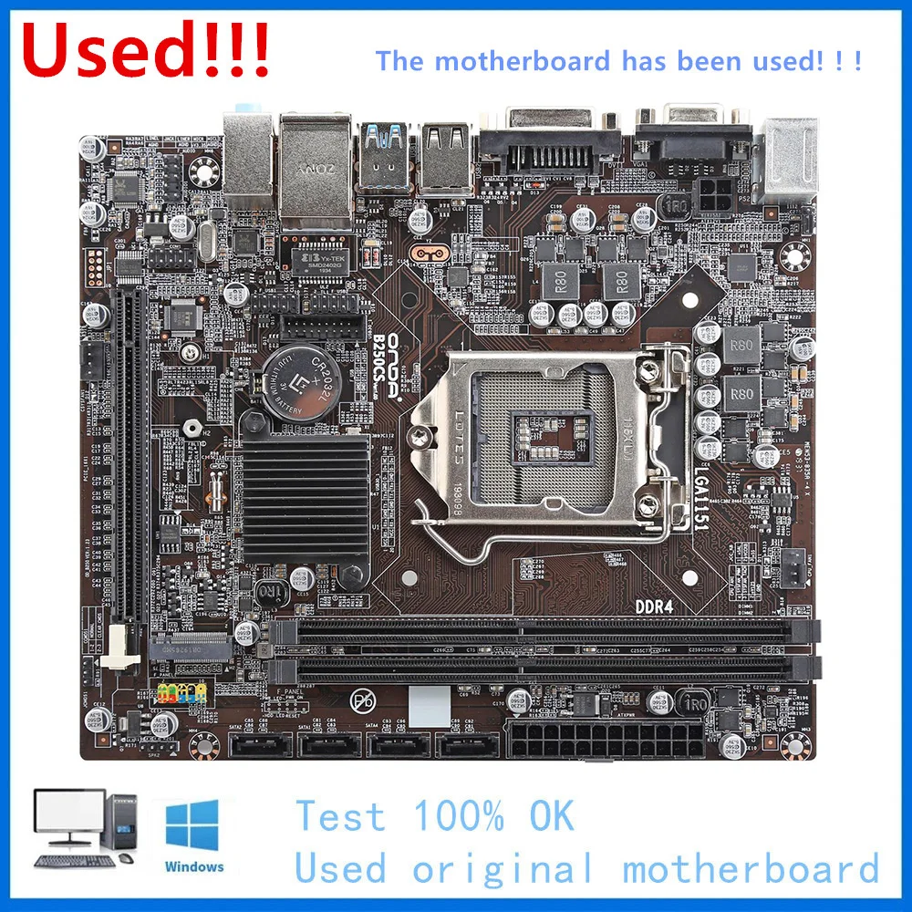 

B250 For Onda B250CS Motherboard Computer Socket LGA1151 DDR4 32G Used Desktop Mainboard