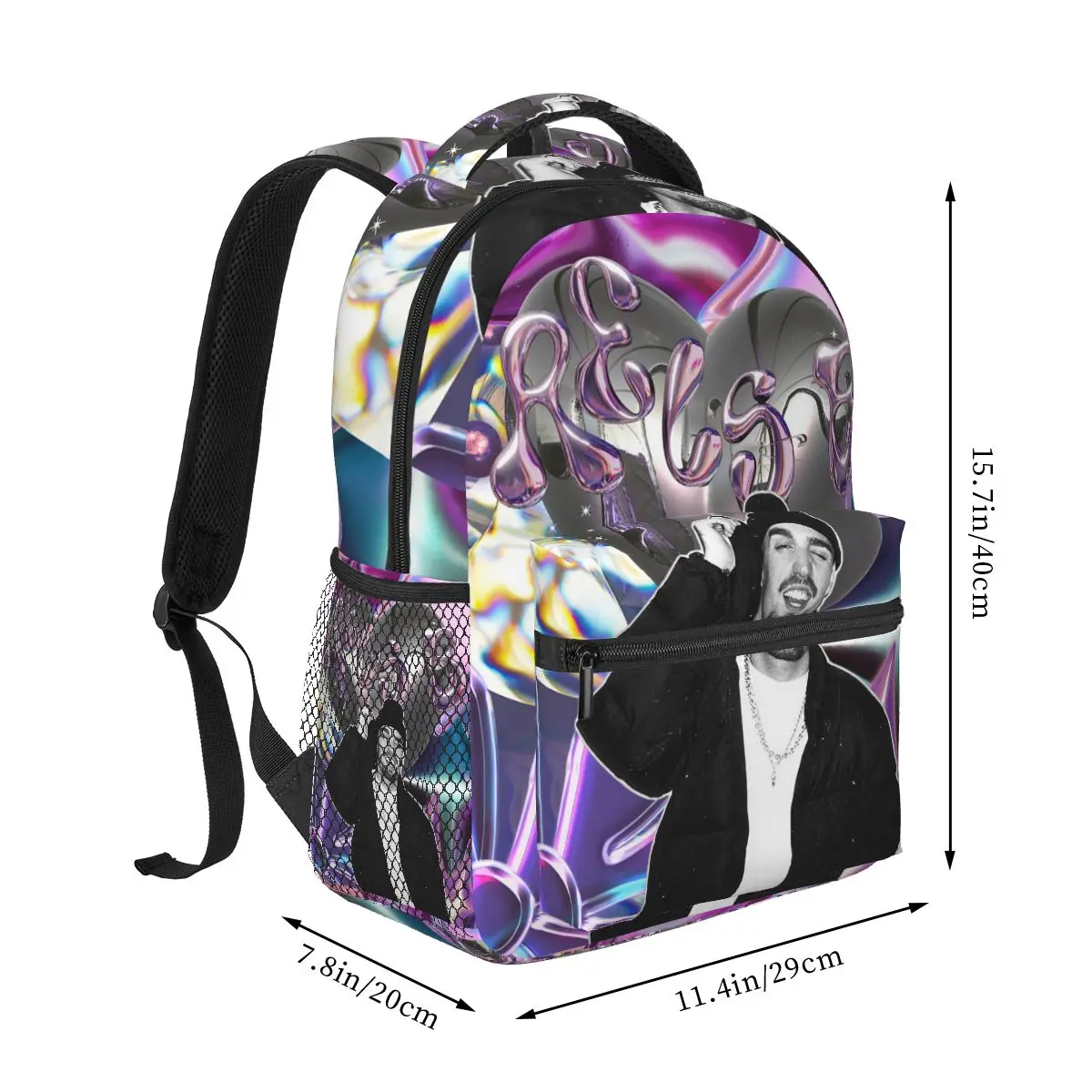 Rapper Rels B Album Poster Graphic Backpack Student Boys Girls BookBag Kids School Bag Laptop Shoulder Bags for Men Women