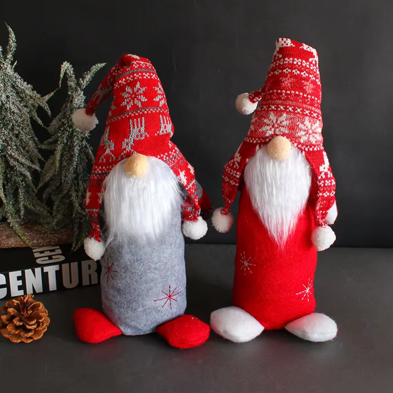 

Santa Claus doll ornaments faceless doll window decoration scene layout Christmas doll standing posture wholesale