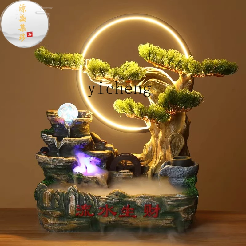 

FY home rockery flowing water making money ornament fountain display decorative resin