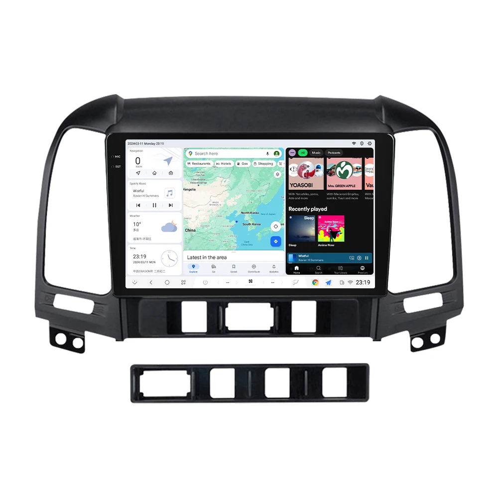 

ZJZ Mekede DUDU6 DUDU7 Индивидуальная версия Автомобильный радиоприемник DVD Plyer Поддержка внешнего слота для карт для Hyunda ISanta Fe 2006-2012 9 дюймов