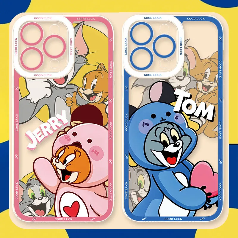 Coque de téléphone animée Tom Jerry, étui pour Xiaomi Redmi Note 14 12 11 13 Pro Plus 4G 5G 12S 14S 11S 10S 10 9 9S 12C 13C 14C A3 A4