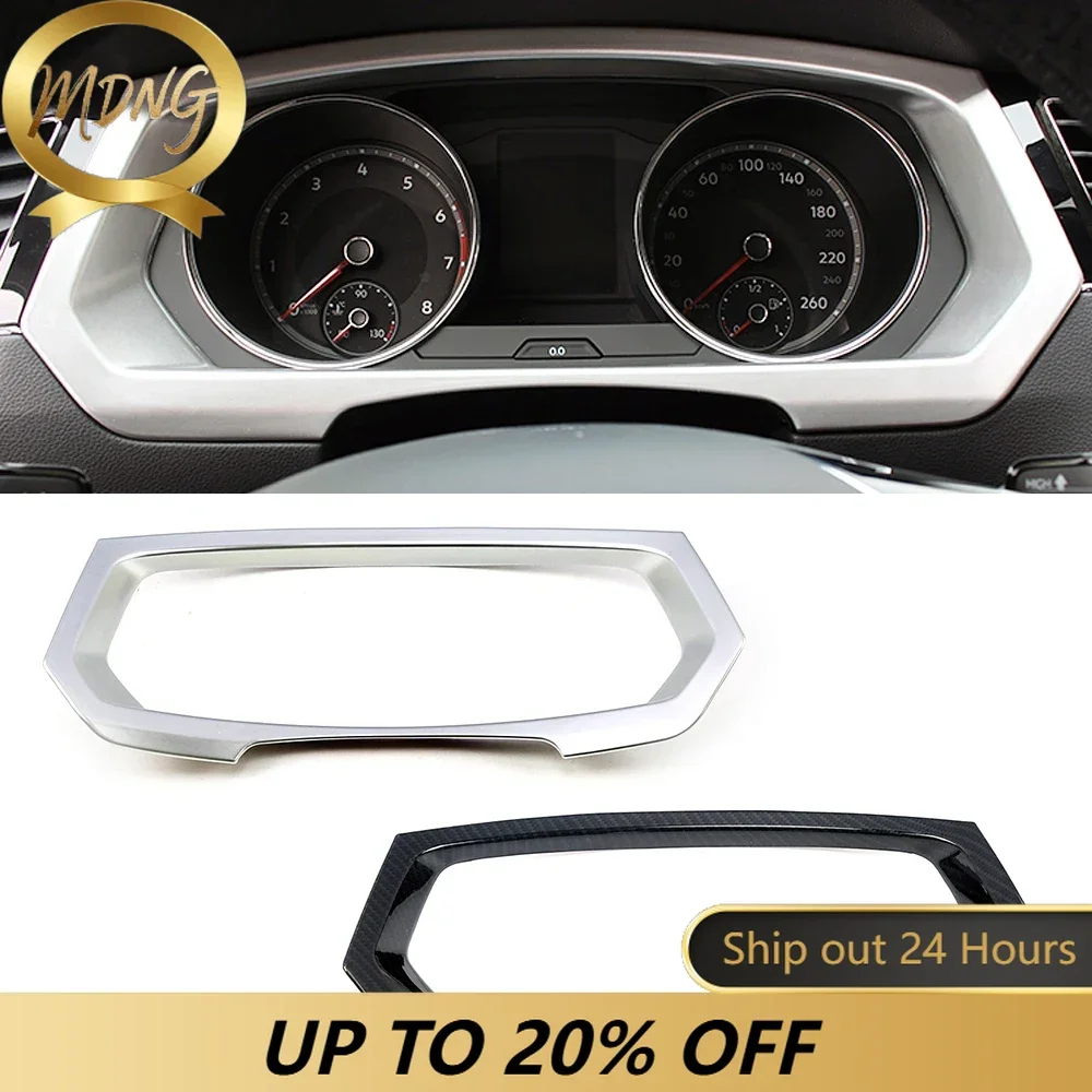 For Volkswagen VW Tiguan MK2 2017-2019 Carbon Fiber Color Dashboard Meter Instrument Screen Panel Trim Dash Board ABS Sticker