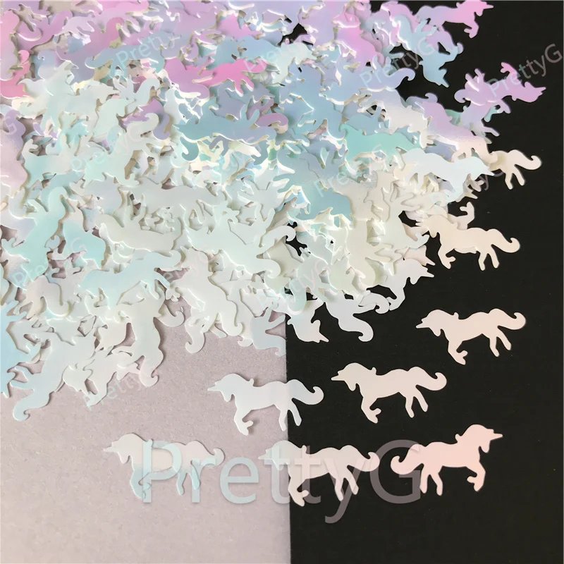 PrettyG 1 Box Unicorns Shape Glitter Sequins for Resin DIY Making Art Craft Nail Makeup Decoration Accessories
